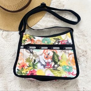 LeSportsac Floral Bird Butterfly Print Crossbody